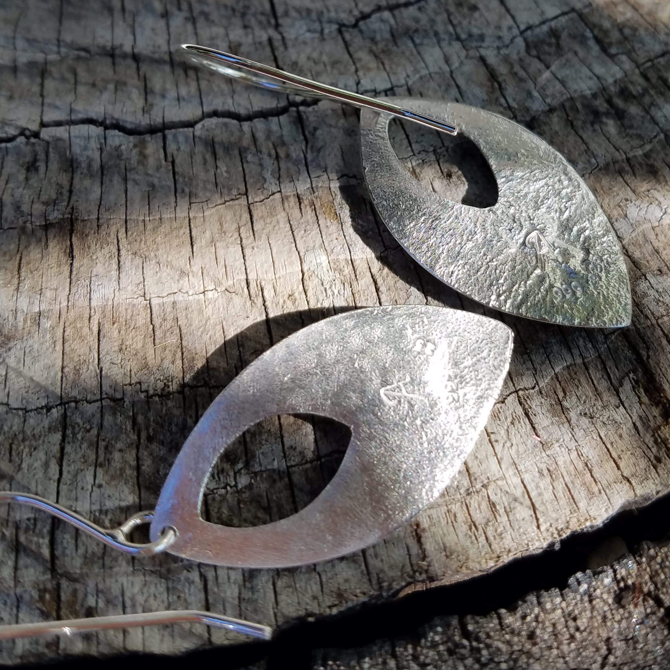 Sea glass hoop earrings  Florrie May Studio